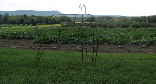 "Garden Man," by Bob Turan, at Art in the Orchard, Park Hill Orchard, Easthampton, Massachusetts. (Russell Steven Powell photo)